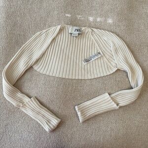 Kaia Gerber by Zara bolero knit top